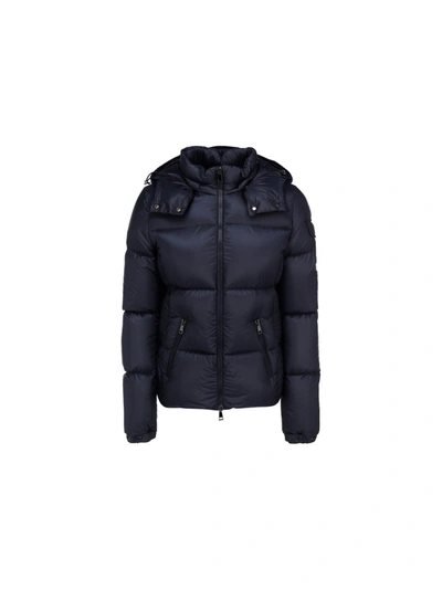 Shop Moncler Down Jacket In Blu