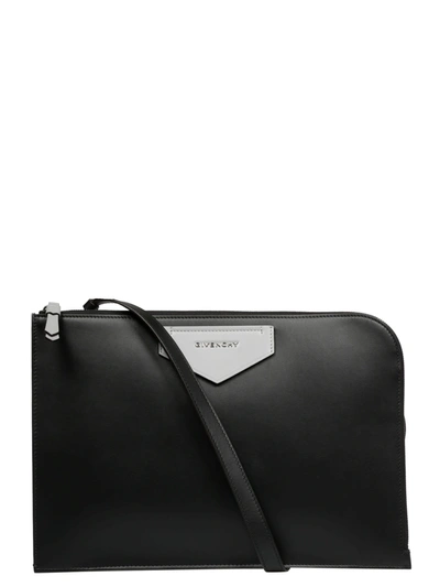 Shop Givenchy Antigona Messenger Bag In Black