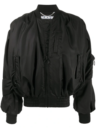 Shop Off-white Pascal-print Bomber Jacket In Black