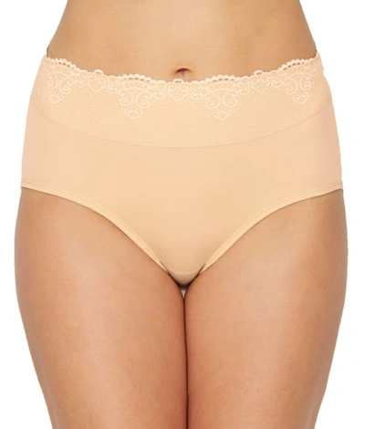 Shop Bali Smooth Passion For Comfort Lace Brief In Soft Taupe