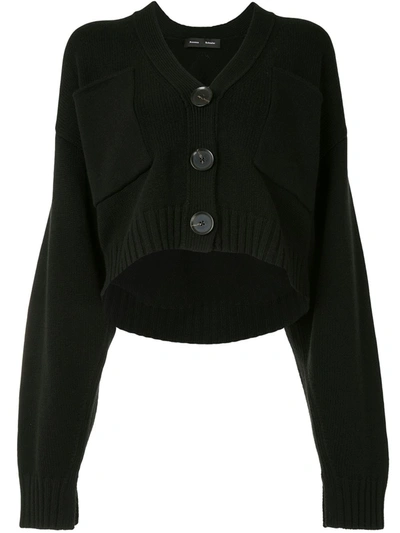 Shop Proenza Schouler Eco Cashmere Cardigan In Black