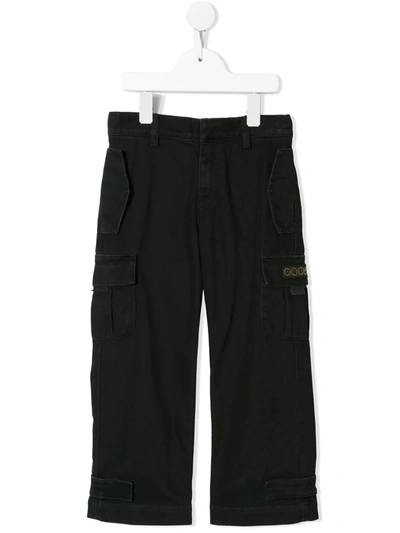 Shop Dolce & Gabbana Cargo Style Trousers In Black