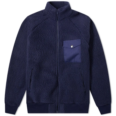 Shop Battenwear Warm-up Fleece In Blue