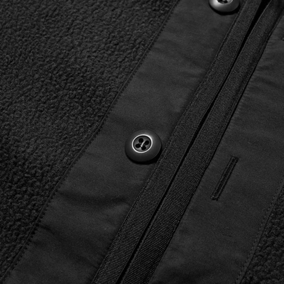 Shop Comme Des Garçons Homme Deux Comme Des Garcons Homme Collarless Sherpa Jacket In Black