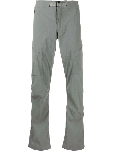 Shop Arc'teryx Zip Detail Trousers In Grey