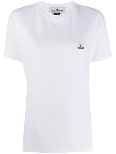 Shop Vivienne Westwood Logo-print T-shirt In White
