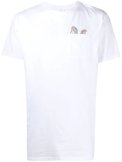 Shop Ripndip Floating Pocket Cotton T-shirt In White