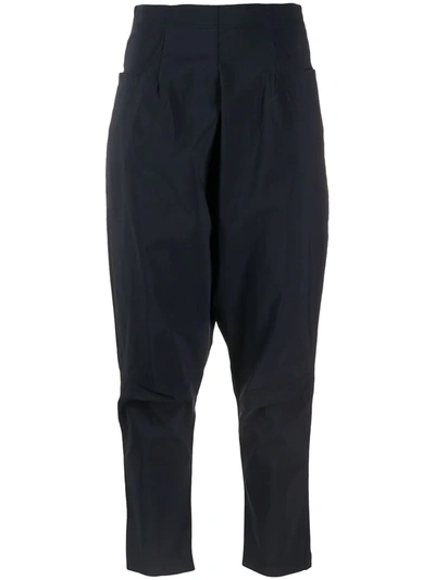 Shop Rundholz Slip-on Dropped-crotch Trousers In Blue