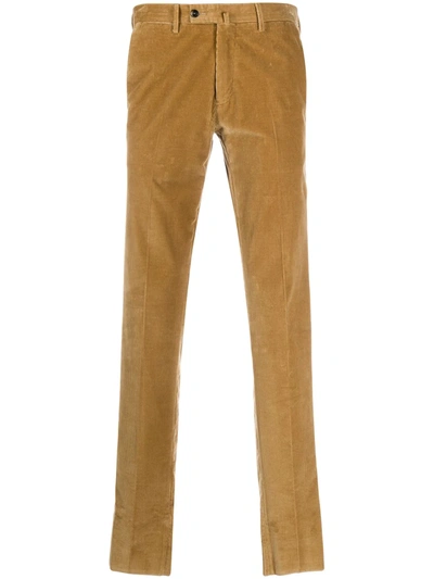 Shop Pt01 Straight-leg Corduroy Trousers In Brown