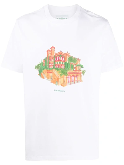 Shop Casablanca Casa Maison Short Sleeved T-shirt In White