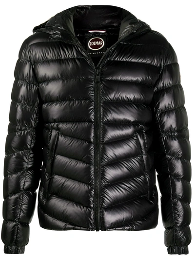 Shop Colmar Quilted Hooded Jacket In Black