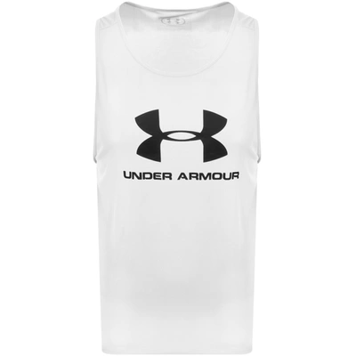 Shop Under Armour Sportstyle Vest T Shirt White