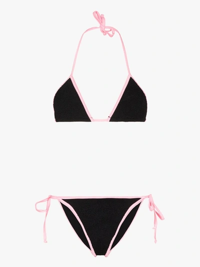 Shop Hunza G Duo Carmen Triangle Bikini In Black