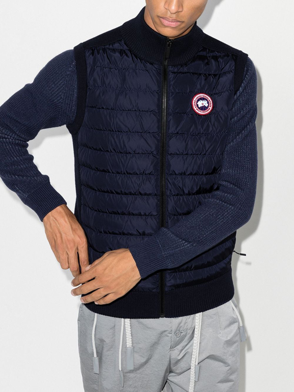 Hybridge high-neck padded gilet