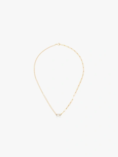 Yvonne Léon 18k Yellow Gold Diamond Link Choker Necklace In Gold