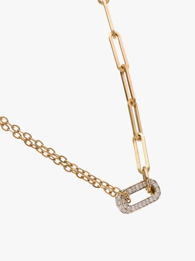 Shop Yvonne Léon 18k Yellow Gold Diamond Link Choker Necklace