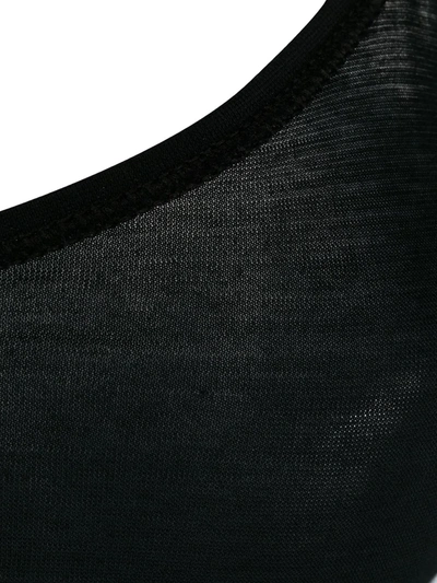 Shop Hanro Ultralight Cotton Sleeping Gown In Black