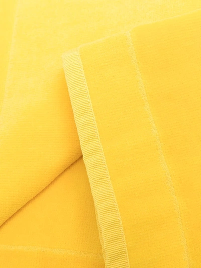 Shop Balmain Logo Motif Bath Towel In Yellow