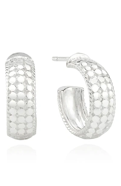 Shop Anna Beck Small Dome Hoop Earrings In Silver