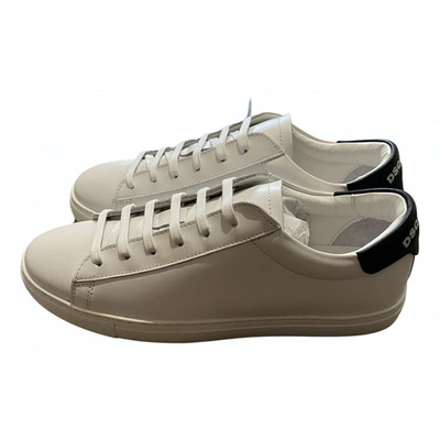 Pre-owned Dsquared2 White Leather Trainers