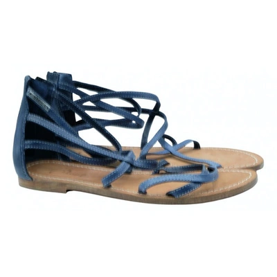 Pre-owned Diesel Leather Sandals In Blue