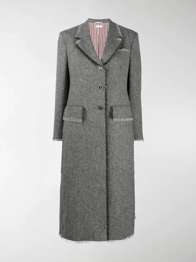 Shop Thom Browne Rwb-stripe Coat In Grey