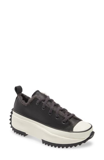 converse run star hike fur lined leather hi