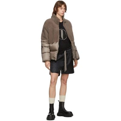Shop Rick Owens Taupe Moncler Edition Down Coyote Jacket In 250 Dust