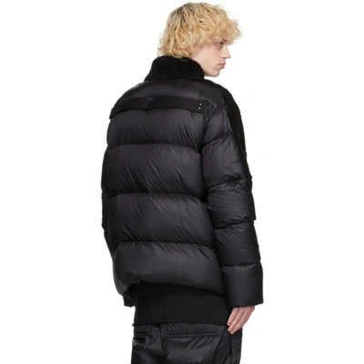 Rick Owens X Moncler Coyote Black Quilted Shell Jacket In 999 