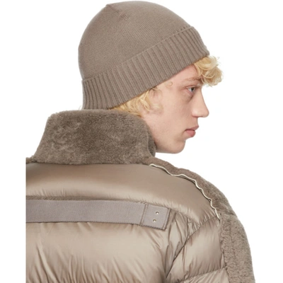 Shop Rick Owens Brown Moncler Edition Cashmere Beanie In 229 Dust K.