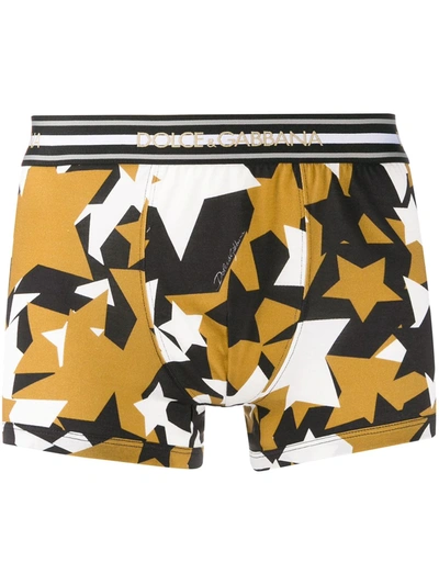 Shop Dolce & Gabbana Star Print Boxer Shorts In Black