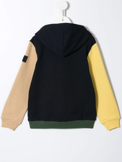 Shop Il Gufo Colour-block Zipped Hoodie In Blue