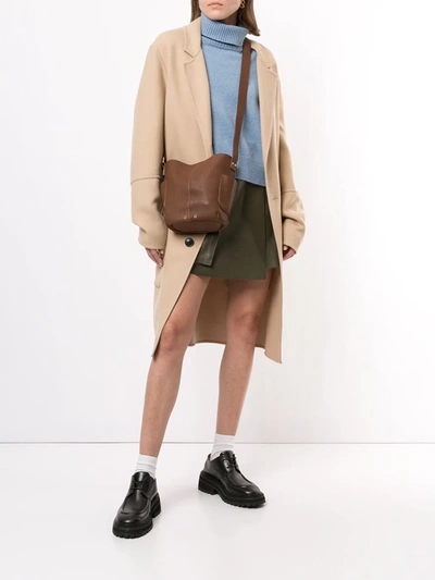 Shop Agnès B. Rivet Detail Cross-body Bag In Brown