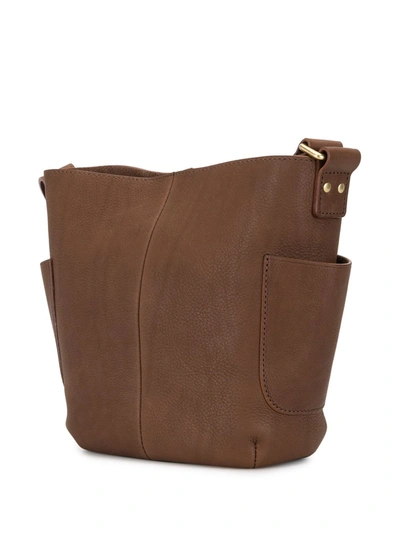 Shop Agnès B. Rivet Detail Cross-body Bag In Brown