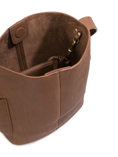 Shop Agnès B. Rivet Detail Cross-body Bag In Brown