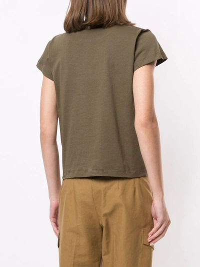 Shop Agnès B. Logo Crew-neck T-shirt In Green