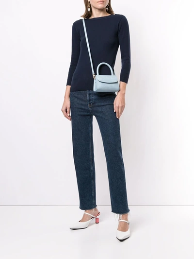 Shop Agnès B. Slim-fit Crew Neck Top In Blue