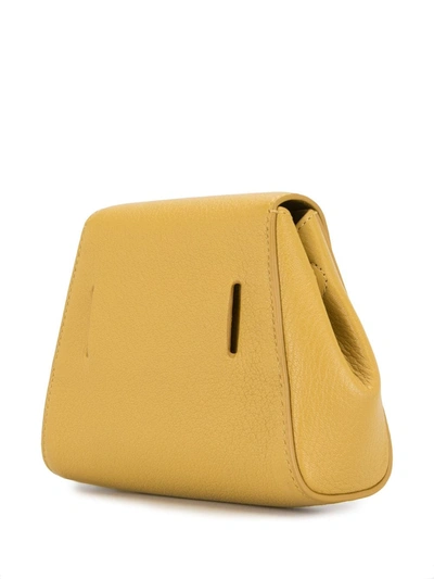 Shop Bottega Veneta Grained-texture Leather Belt Bag In Yellow