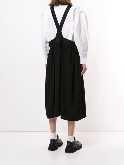 Shop Y's Shoulder-strap Skirt In Black