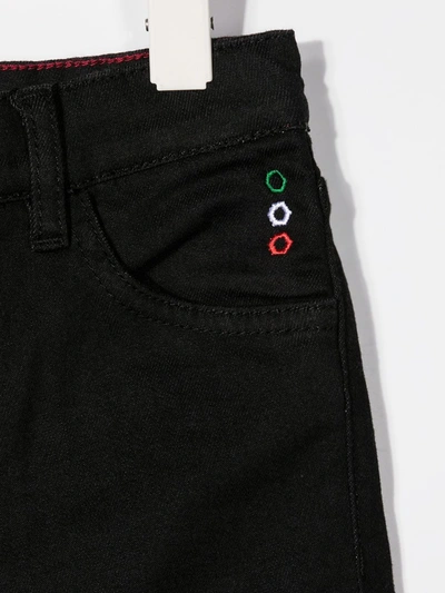Philipp Plein Junior Istitutional Straight Leg Jeans In Black