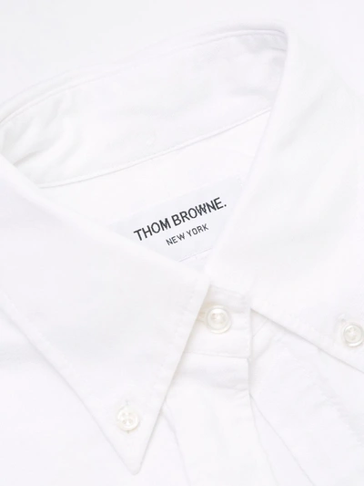 Shop Thom Browne Cotton Shirt Dress In White
