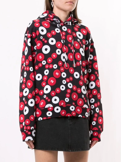 Shop Dsquared2 All-over Logo Print Hoodie In Black