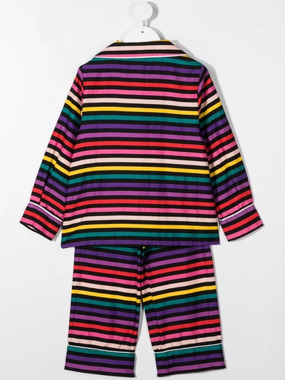 Sonia Rykiel Enfant Stripe Print Tracksuit Set In Black