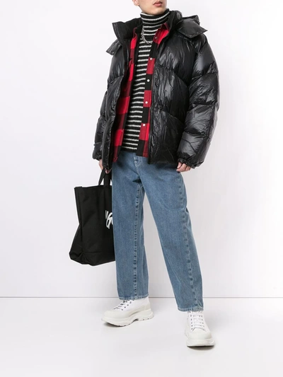 Shop Mastermind Japan Oversized Puffer Jacket In Black