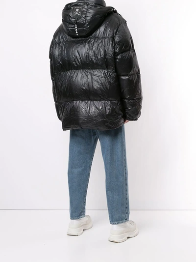 Shop Mastermind Japan Oversized Puffer Jacket In Black