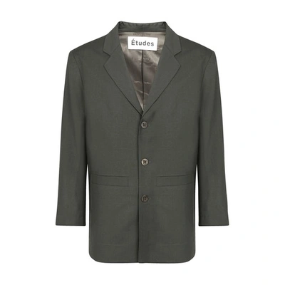 Shop Etudes Studio Earth Wool Blazer In Green