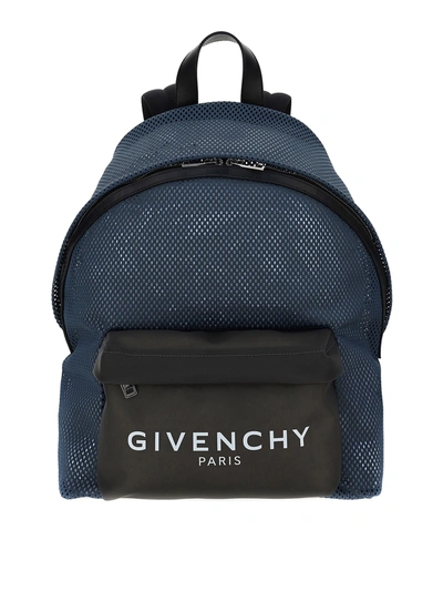 Shop Givenchy Mesh Backpack In Blue