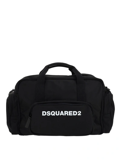 Shop Dsquared2 Logo Print Travel Bag In Black
