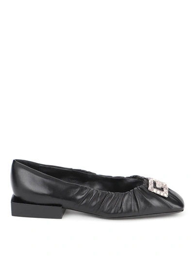 Shop Givenchy Leather Flats In Black