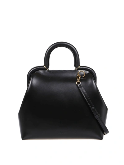 Shop Jil Sander Clover Small Bag In Black